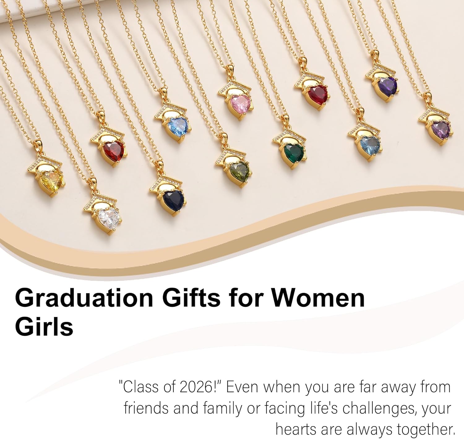 Graduation Gifts for Her 2025 Birthstone Necklace for Women Birthday Gifts for Teen Girls 5th 8th Grade High School College Graduation Gift for Her 2025 Graduation Necklace Girlfriend Daughter Jewelry - Image 3