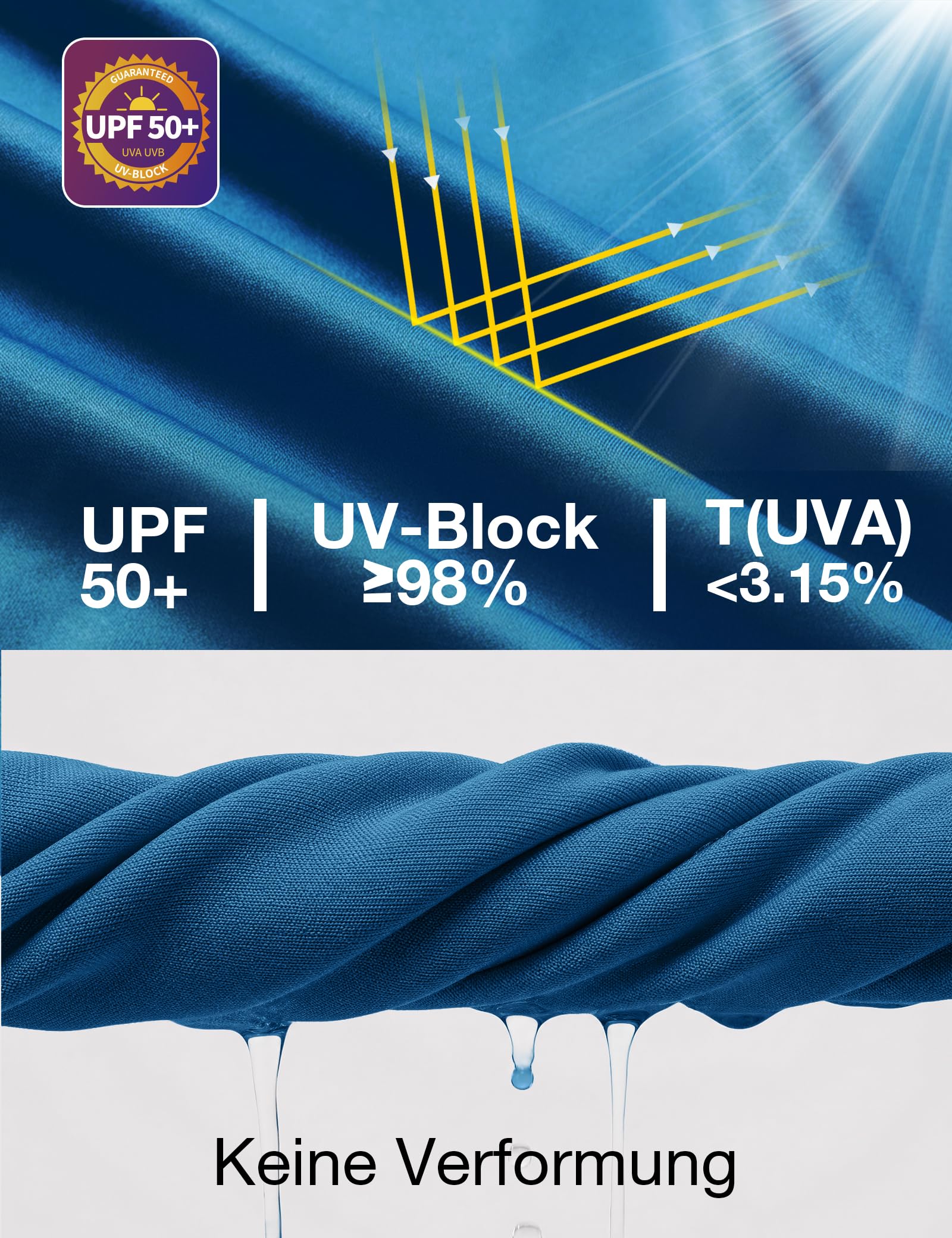 ZENGVEE Rashguard męska koszulka chroniąca przed promieniowaniem UV UPF 50+, szybkoschnąca, lekka, oddychająca, ochrona przed słońcem, do surfowania, pływania, biegania, 3 sztuki w opakowaniu, 40618