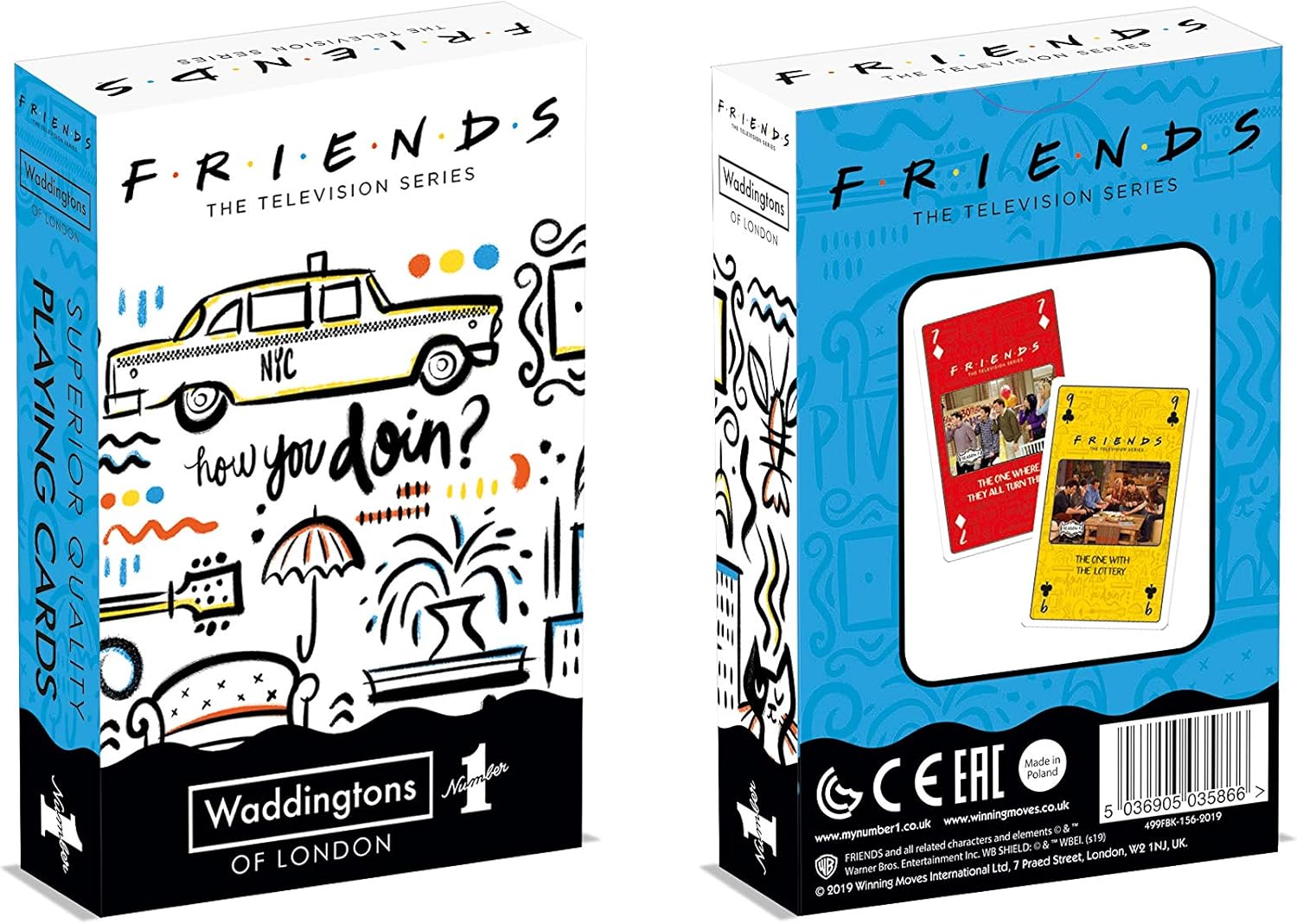 Waddingtons Number 1 Friends Playing Card Game, Play Your Favourite Card Games with Your Favourite Friends Moments from All 10 Seasons, Gift and Toy for Boys, Girls and Adults Aged 4 Plus