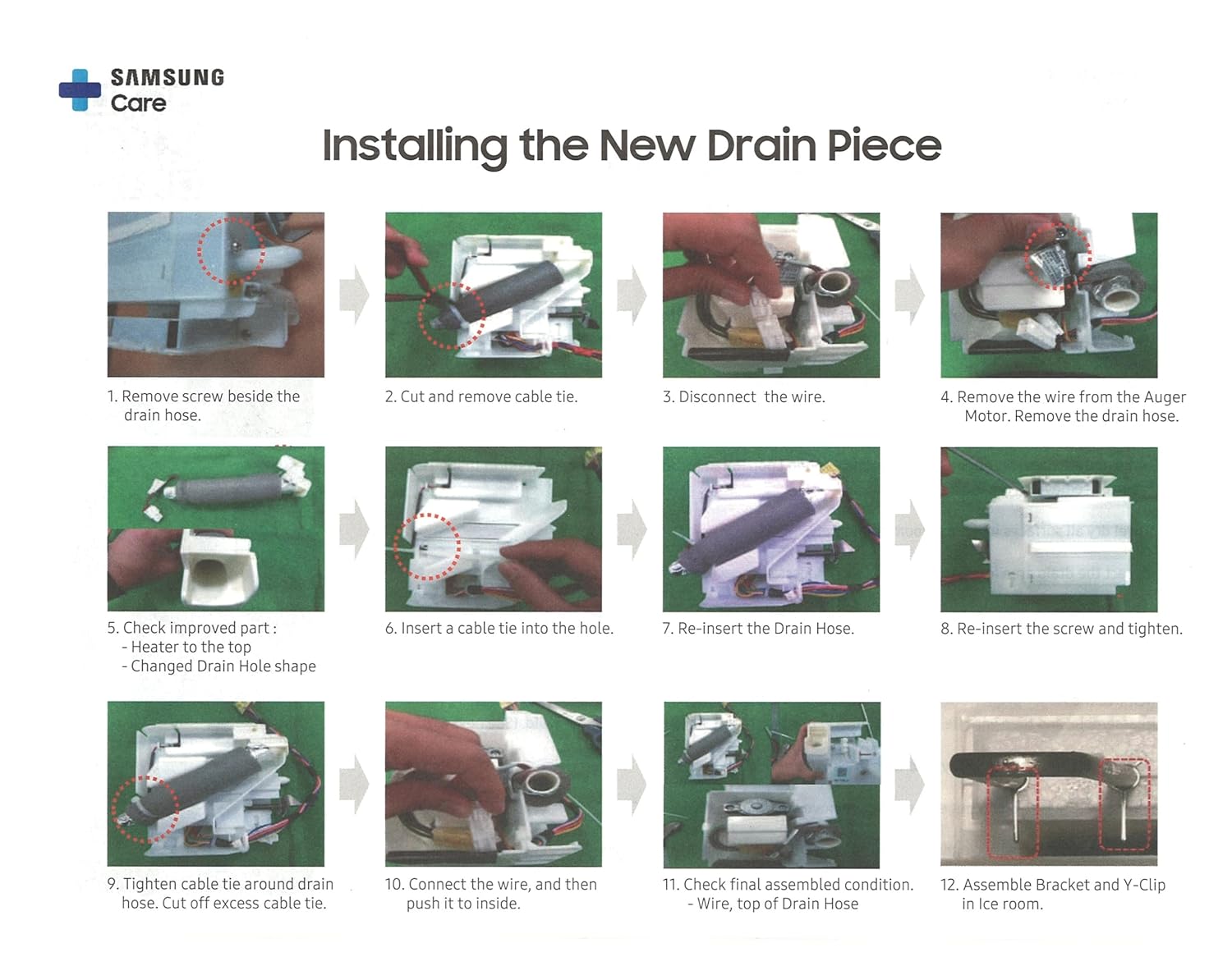 US-Based Supplier – DA97-15217D Ice Maker Assembly Kit DA97-15217B with DA97-19898A Auger Motor Drain Tube & Heater Assembly DA82-02367A Y-Clip for Samsung Refrigerators – OEM Parts