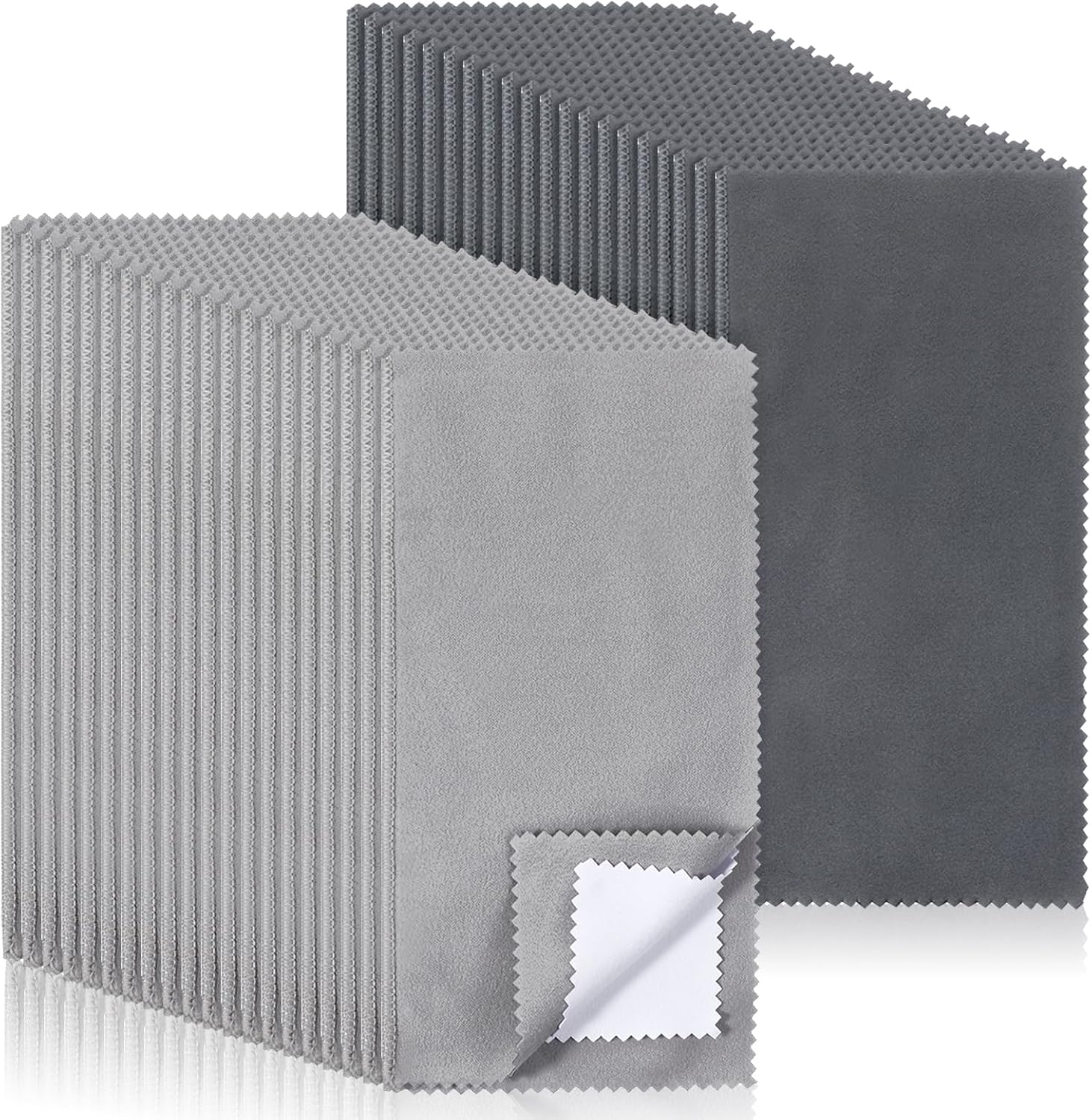 Silver Polishing Cloths 40 Pcs for Jewelry, Cleaning Cloth for Silver Gold, Soft Microfiber Fabric, Tarnish Remover for Jewelry, 6x7 Inch