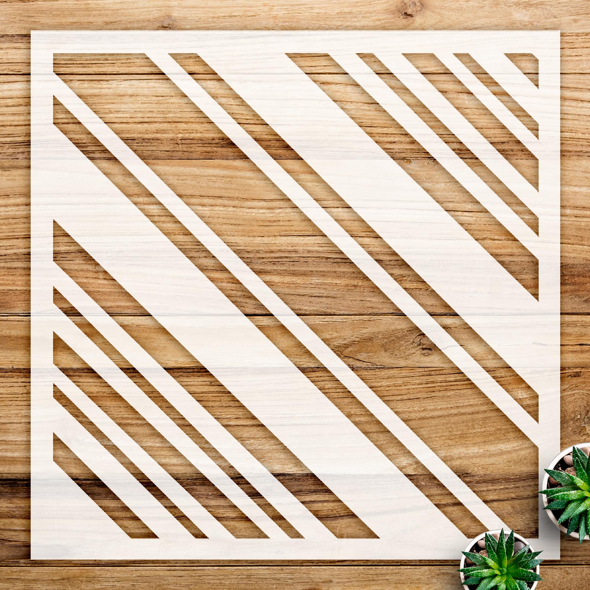 Fall Plaid Stencil Pattern for Home Decor and Crafts, Reusable Mylar Template, Ideal for Walls, Wood, and Seasonal Projects - Size A4 (8.5