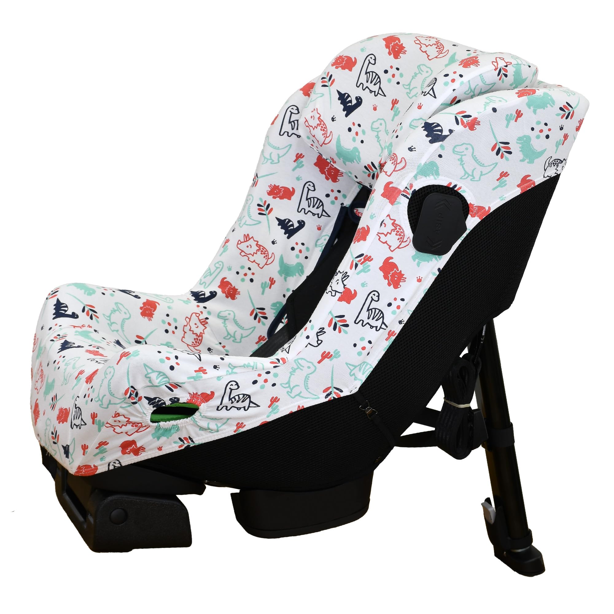 JYOKO Sitzbezug kompatibel mit Axkid Minikid 4, 4 Pro, Minikid MAX, Movekid und Move aus weicher und atmungsaktiver Bio-Baumwolle für maximalen Komfort Ihres Babys (Dino Party)