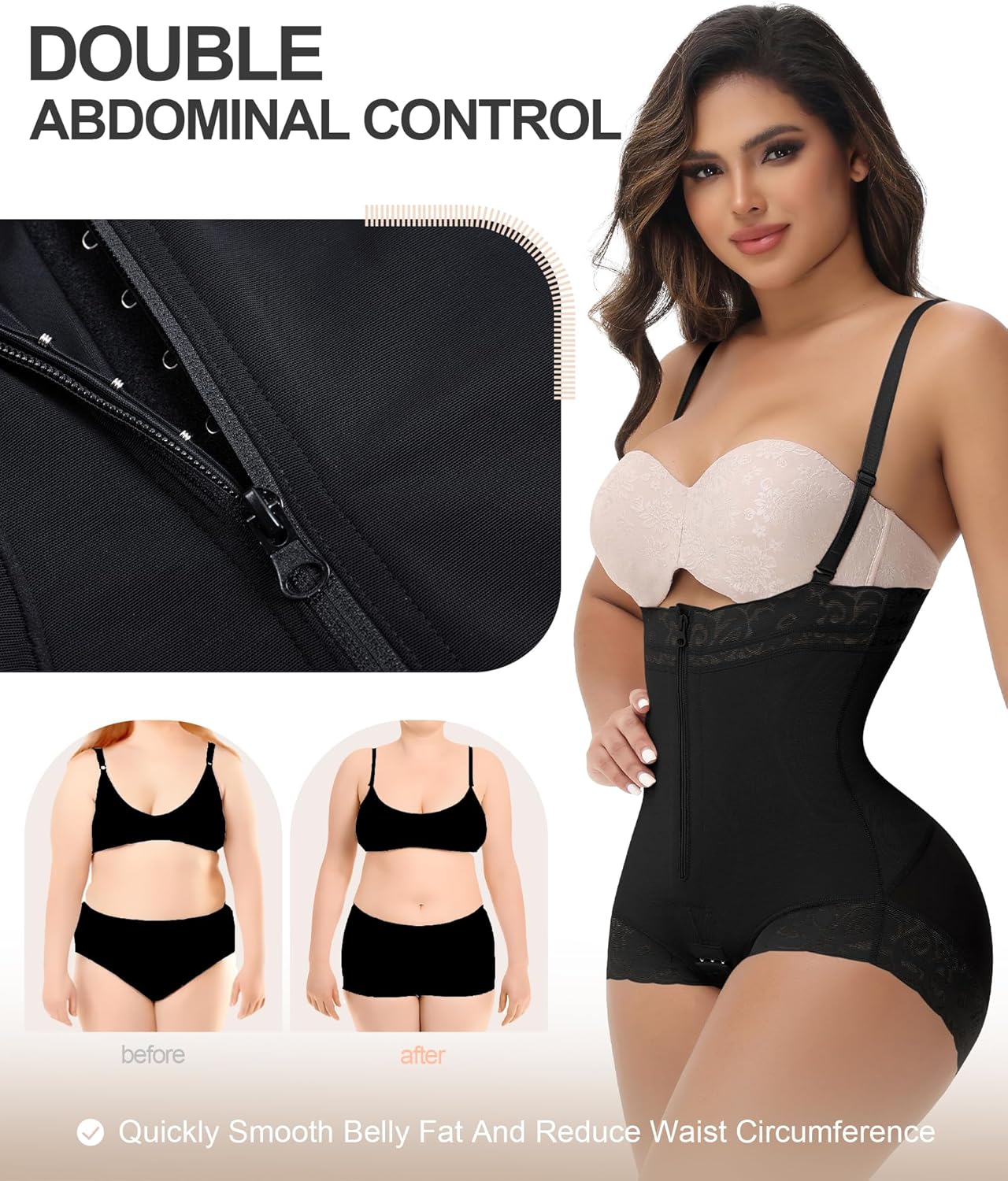 M MYODRESS Shapewear For Women Tummy Control Fajas Colombianas Moldeadoras Body Shaper Butt Lift Girdles Compression Garment - Image 2