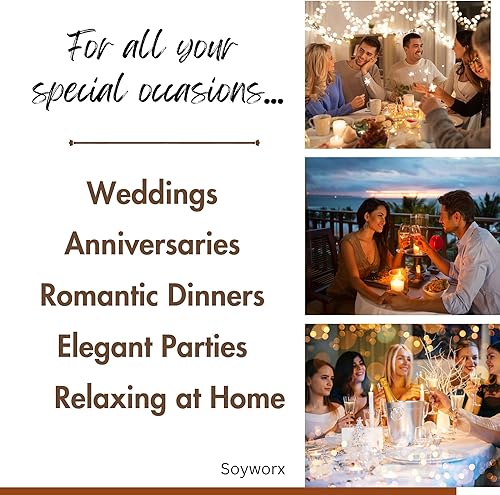 Miniatura 5 de Soy Tealight Candles - Velas sin aroma, color natural, con base transparente con 6 a 8 horas de encendido