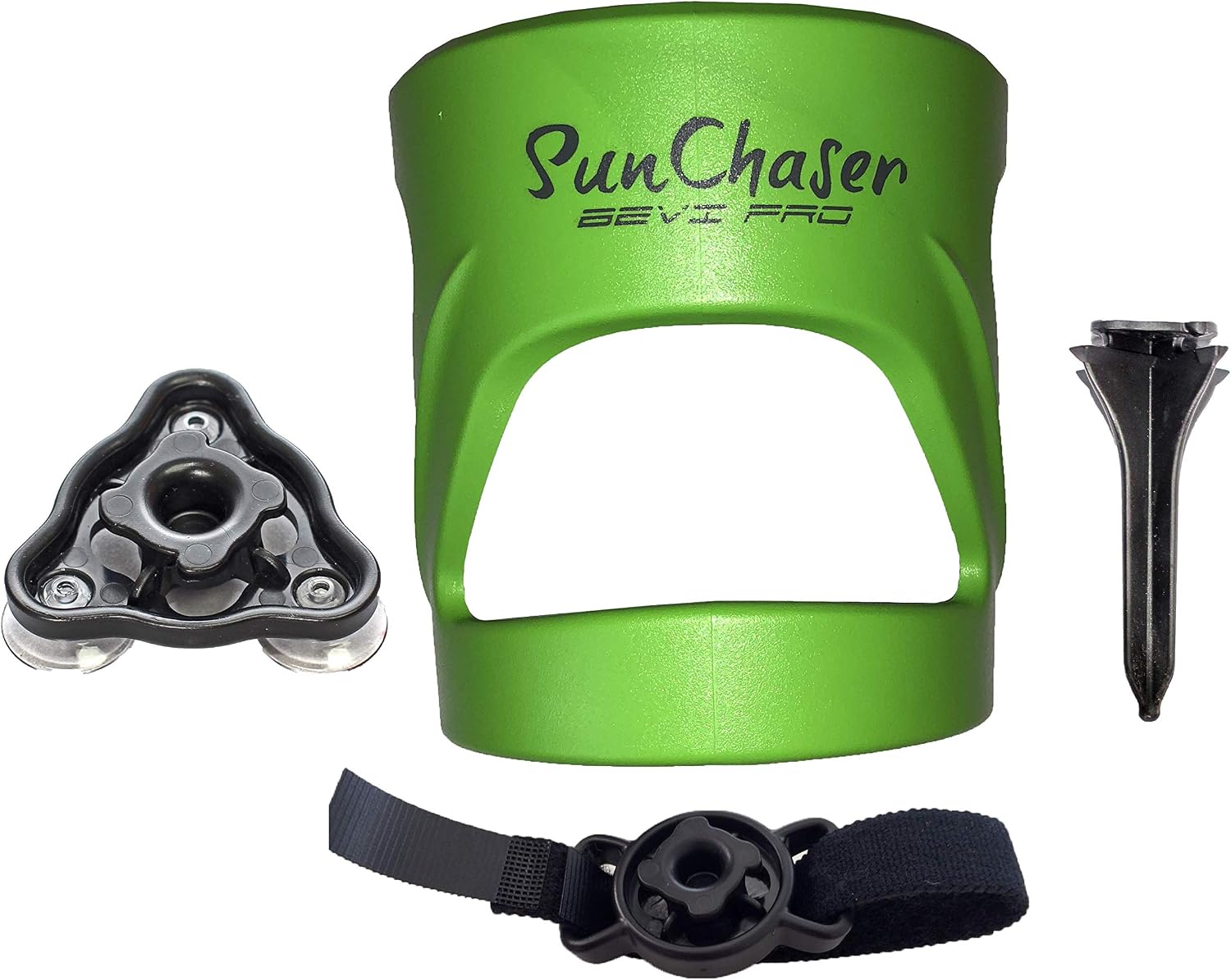 Drink Holder Bevi Pro By SunChaser for Cups and Bottles, Holds Cans and Tumblers - Comes with Drink Stake, Beverage Holder with Strap and Suction for Boats - Gift for Him & Her - Graphite Grey image 3