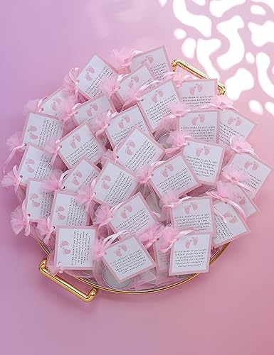Miniatura 8 de 50pcs Tealight Candles Set for Baby Shower Party Favors, Christening Favors for Guests, Baby Girl Gender Reveal Favors. (pink)