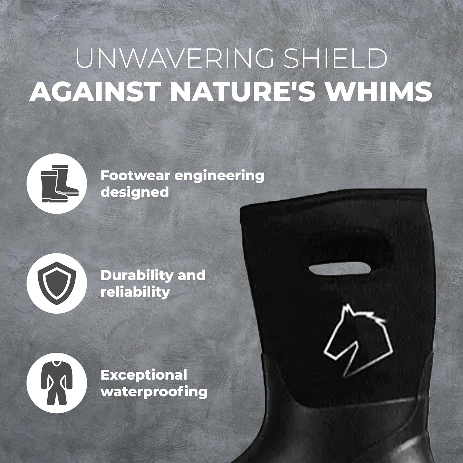 Master Rancher Work or Farm Boots Unisex Men's 11 Women's 13 Impervious to Water Heavy Duty Molded Rubber Sole for Rugged Terrain, Black - Image 4