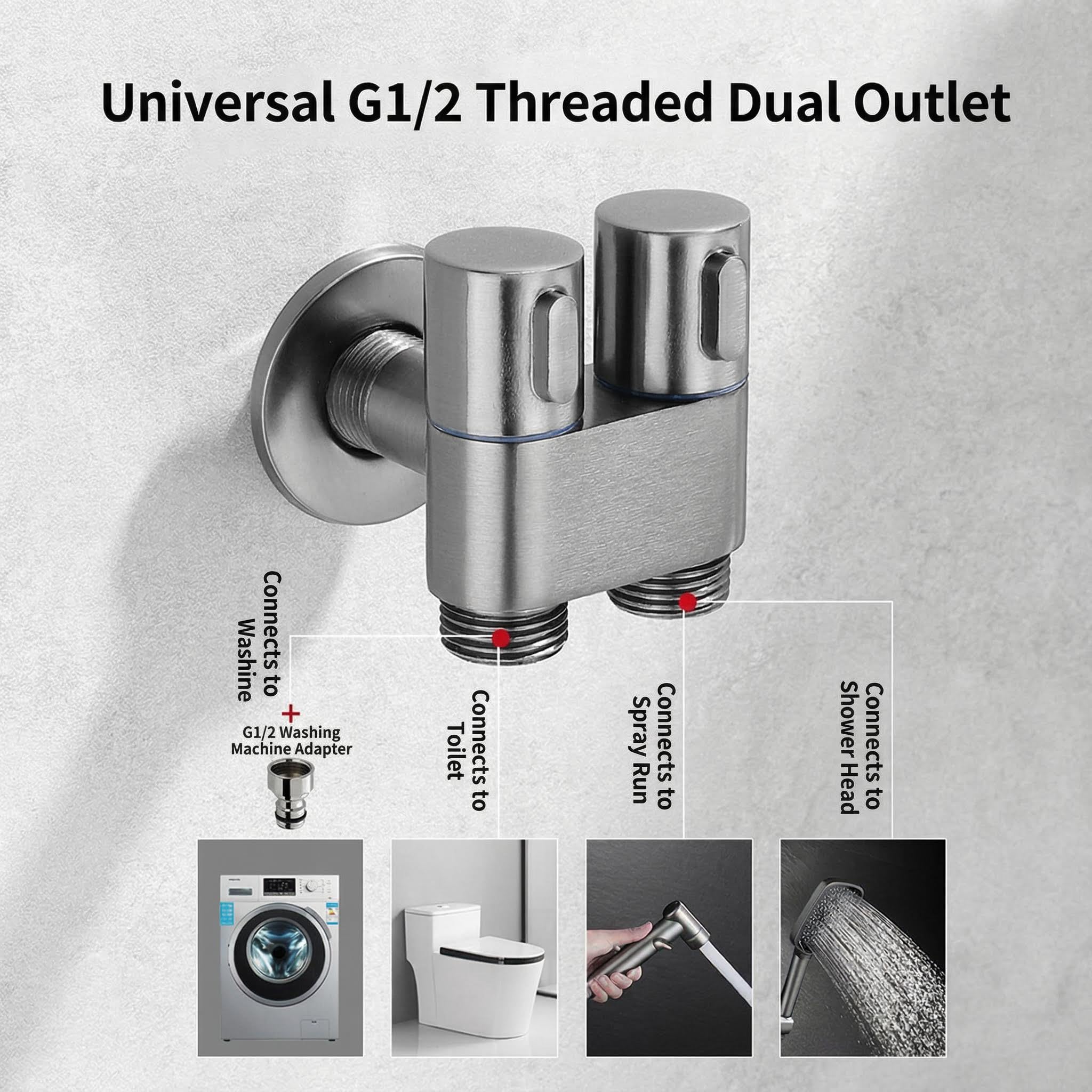 WALWAL Handheld Bidet Sprayer Kit for Toilet High Pressure Toilet Jet No Press Button 2m Retractable Kink Free — view 2