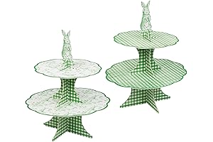 Talking Tables Reusable Easter Cake 2-Tier, Spring Bunny Themed | 100% Food-grade...
