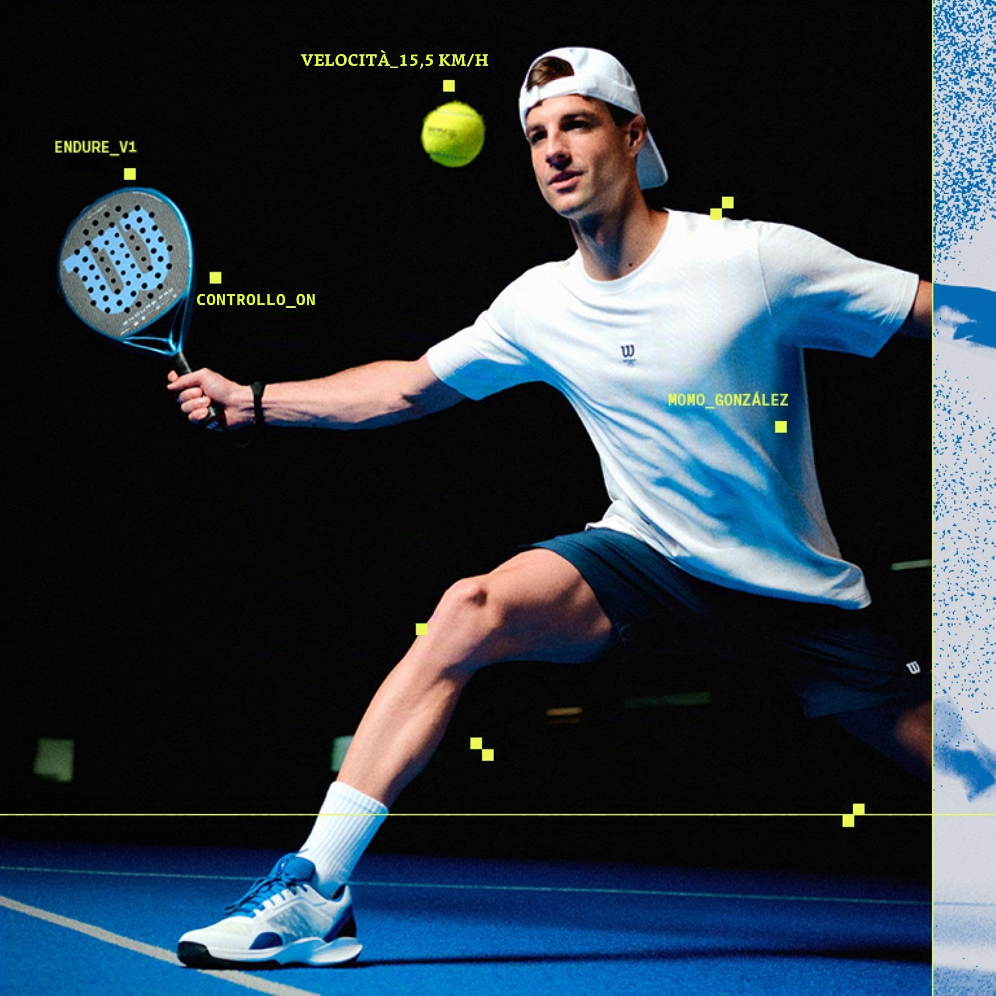 Wilson Endure Pro V1 - Racchetta da padel, misura 2-4 1/4"