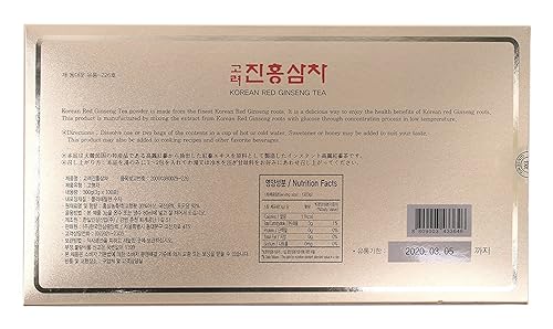 Miniatura 3 de TG153 Té instantáneo de ginseng rojo coreano 0.11 oz x 100 bolsita, alternativa al café, extracto de raíz de ginseng rojo coreano té dulce