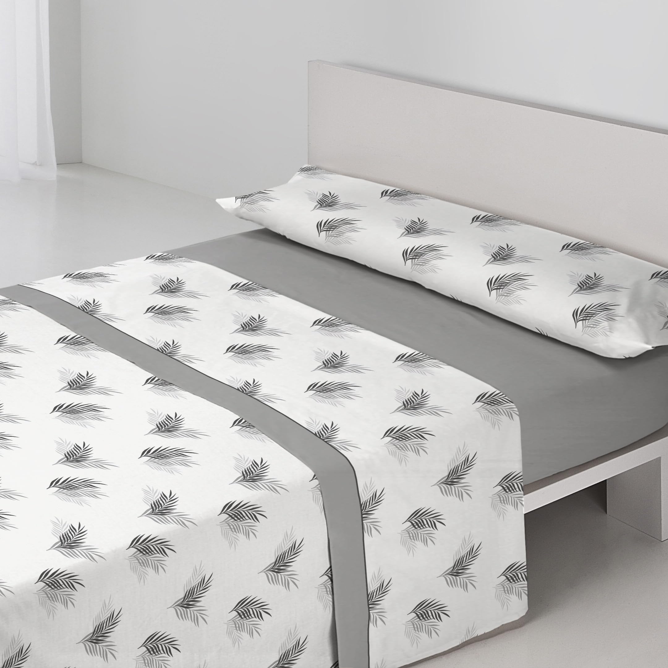 Sedalinne - Juego de Sabanas Termicas Navia 3 Piezas - Cama 90x190 cm - Tejido Térmico Pirineo Suave - Incluye Bajera Ajustable, Encimera y Funda de Almohada - Sábanas de Invierno - Gris