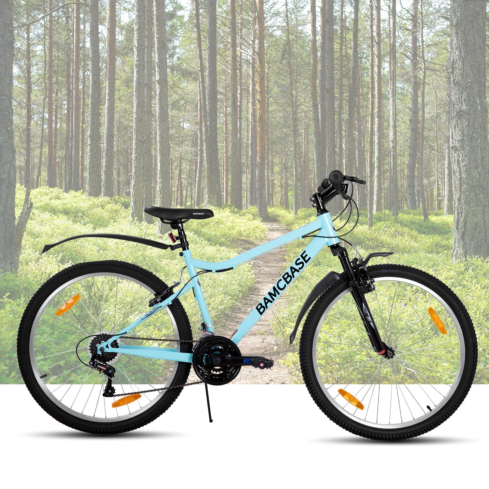Hiland Mountain Bike Donna 26 Pollici, 18 Marce, Freni V-Brake, Telaio Robusto, Bicicletta MTB da Donna, Verde/Viola/Bianco