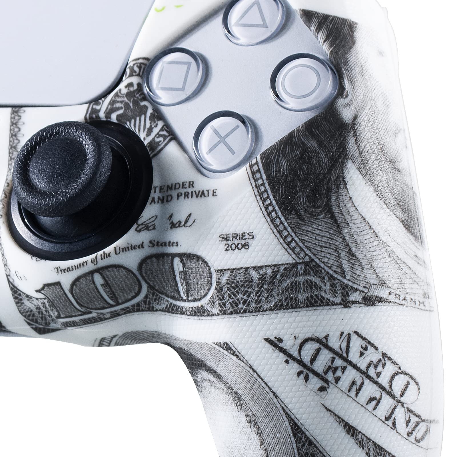 YoRHa Grip Texture - Funda de silicona para mando Dualsense de PS5 (2 dólares estadounidenses) con empuñaduras Pro Thumb x 8