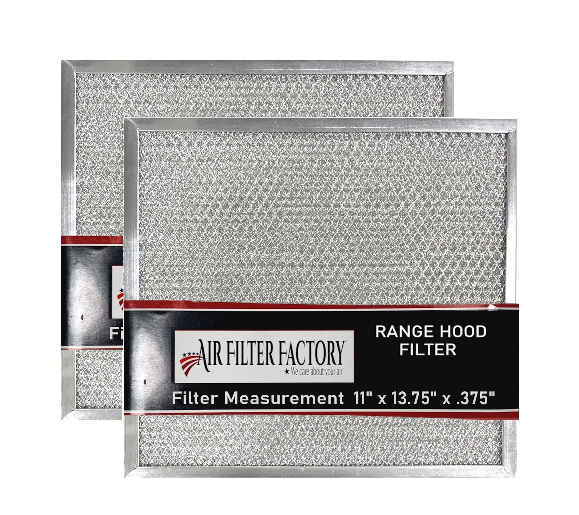 Air Filter Factory L-Shaped Aluminum Mesh Grease Filters – Pack Of 2, Fits AFF140-W2, Over-the-Range-402521
