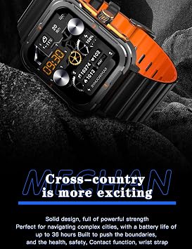 ZJX Smart Watch 1.83 Smart Watches for Men Women Digital Fitness Tracker with 100+ Sport Modes Heart Rate Monitor Watch (Answer/Make Calls) Waterproof (with Voice Assistant),