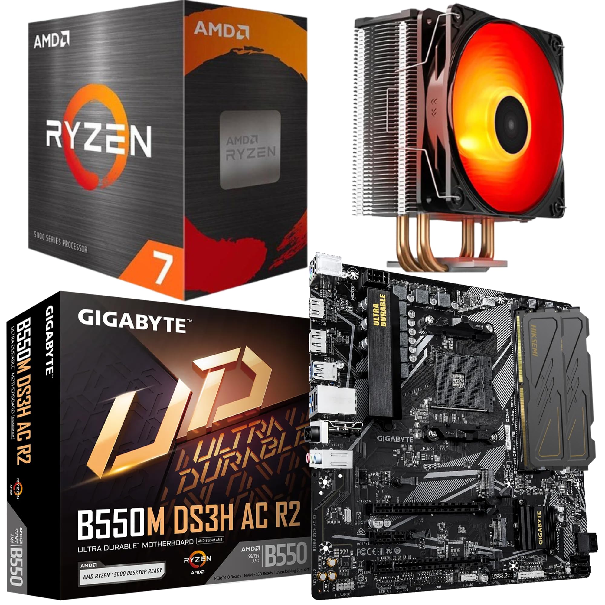 美品 Ryzen 7 5700G ベアボーンキット Gigabyte B550M Kit Upgrade Amd Ryzen 7 5700G com Placa Mãe B550M Wi-Fi Bluetooth