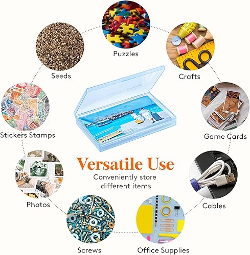 Miniatura 2 de Lifewit Caja de almacenamiento de fotos de 4 x 6 pulgadas, 18 guardianes interiores de fotos, almacenamiento de cajas de fotos multicolor,