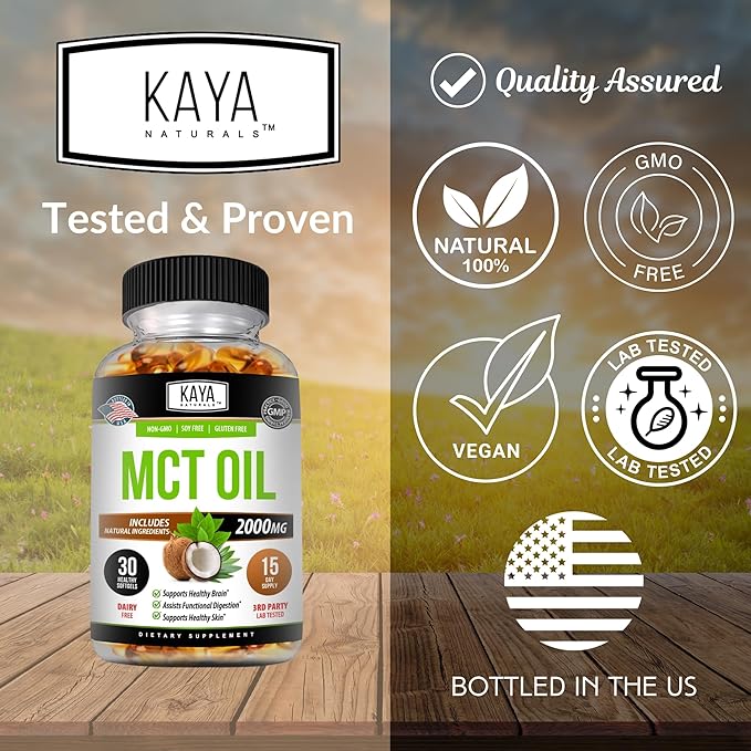 Kaya Naturals MCT Oil 2000mg 30 Softgels miniatura 4