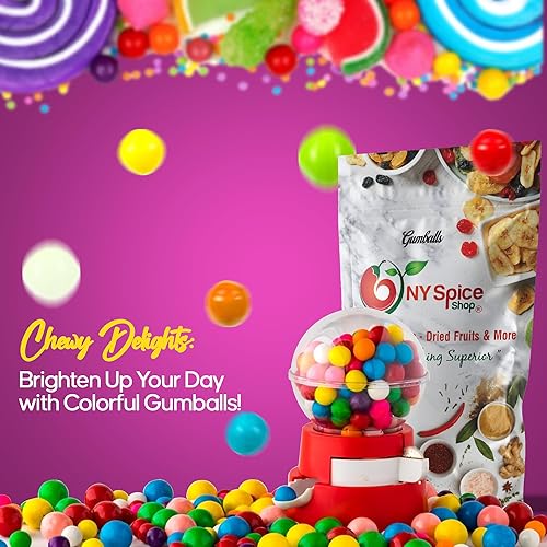 Miniatura 2 de NY Spice Shop Pink Lemonade Gumballs - Bolas de chicle con sabor a fruta de 1 libra - Caramelo rosa - Goma de mascar de limonada rosa - Dubble