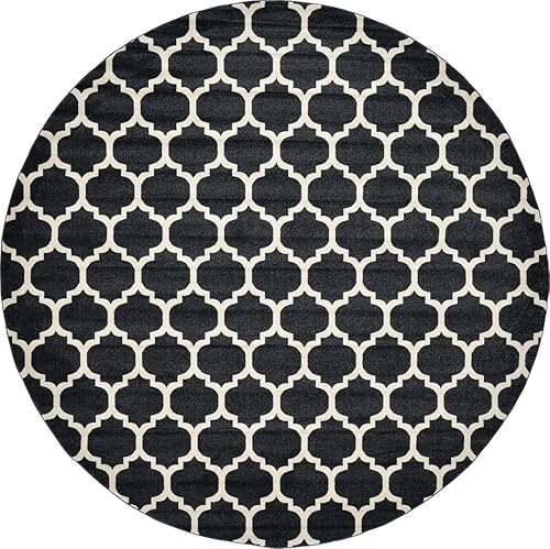 Vista 394 de Unique Loom Trellis Collection - Alfombra estilo marroquí de enrejado gris oscuro (8' 0 pies x 11' 0 pies)