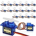Beffkkip RC Servo 16Pcs SG90 9g Micro Servos Kit for RC Robot Helicopter Airplane Controls Car Boat Mini Servo Motor for Arduino Project