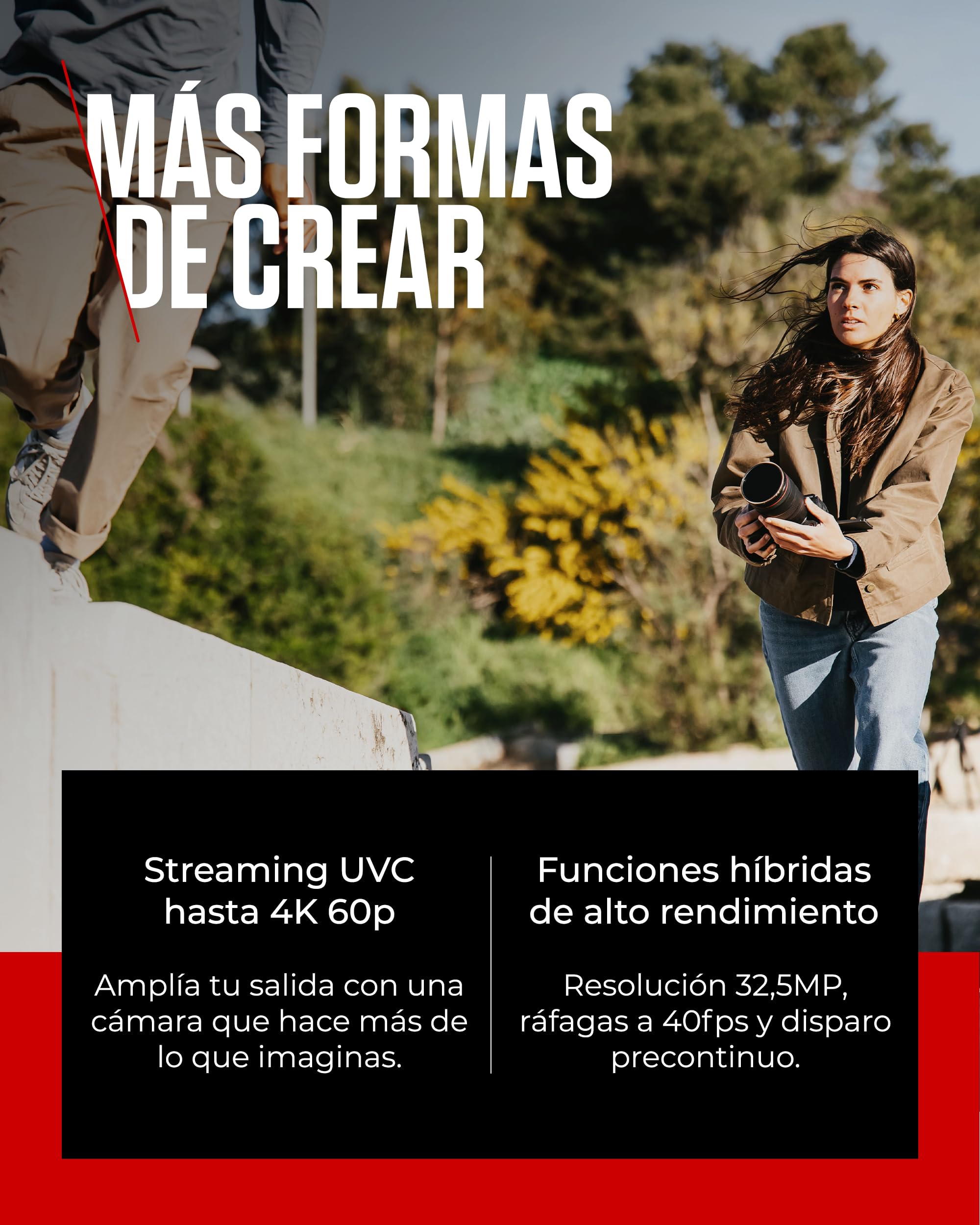 Canon EOS R6 V Cámara Mirrorless Full Frame + Objetivo RF 20-50mm F4L IS USM PZ | Kit Vlogging con Vídeo 7K Raw, Estabilización y Open Gate | Creadores, Youtube, Viajes