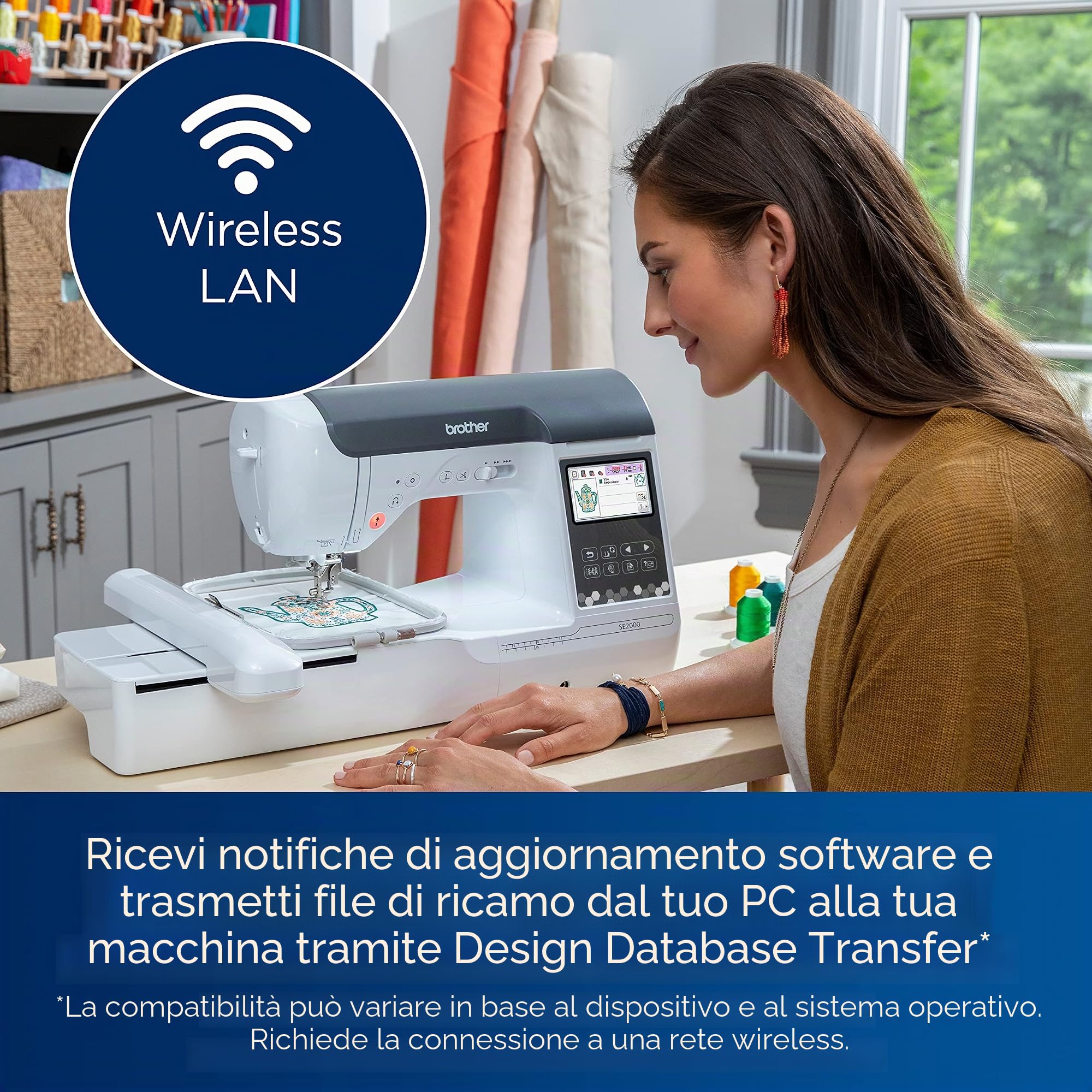 Brother SE2000 Macchina da cucire e ricamo computerizzata