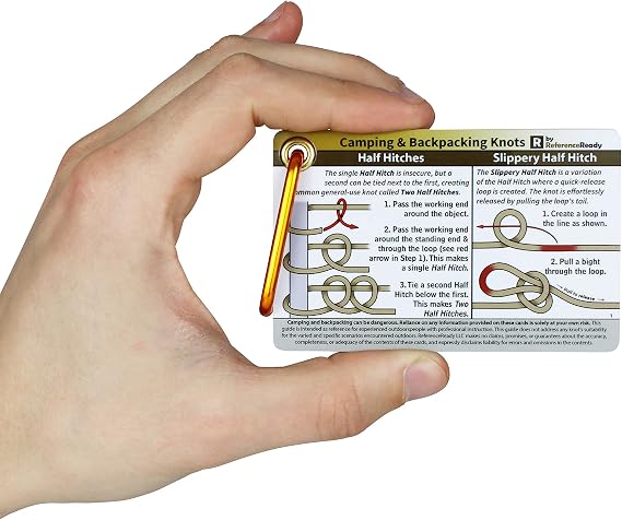 ReferenceReady Outdoor Knot Cards: 22 Knots Camping, Backpacking, Scouts