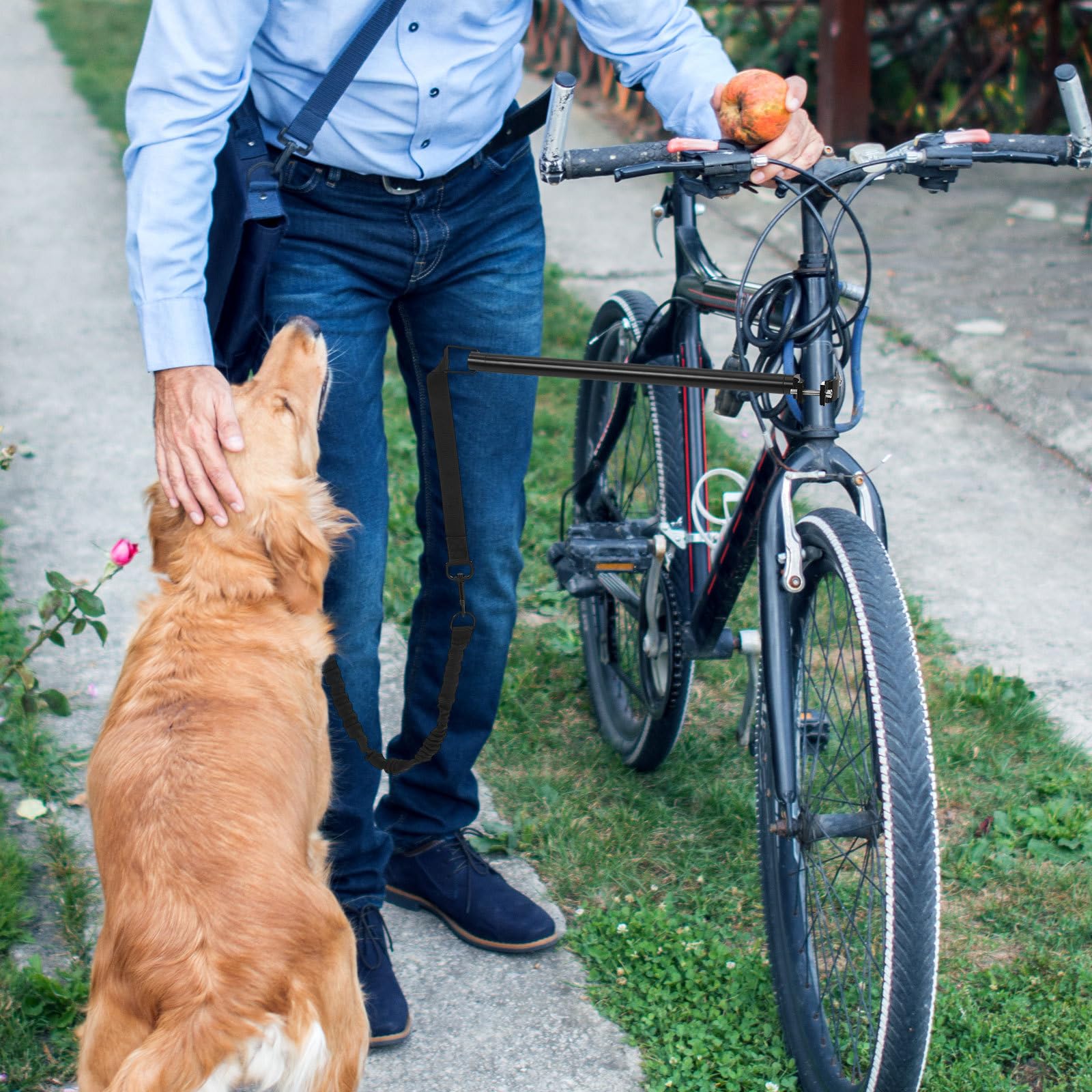 Correa para Perros para Bicicletas Resistente al Desgaste Arnés Ajustable para Mascotas Accesorio Seguro para Paseos en Bicicleta Adecuado para Exteriores y Actividades al Aire