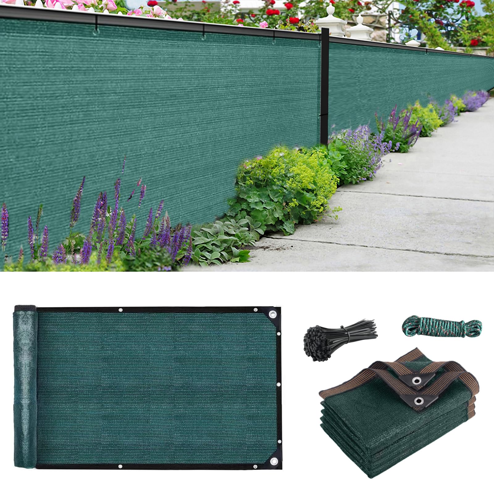 TUAKIMCE Garden Privacy Netting 1 x 5m, Privacy Fence Screening 90% HDPE Outdoor Shading Net
