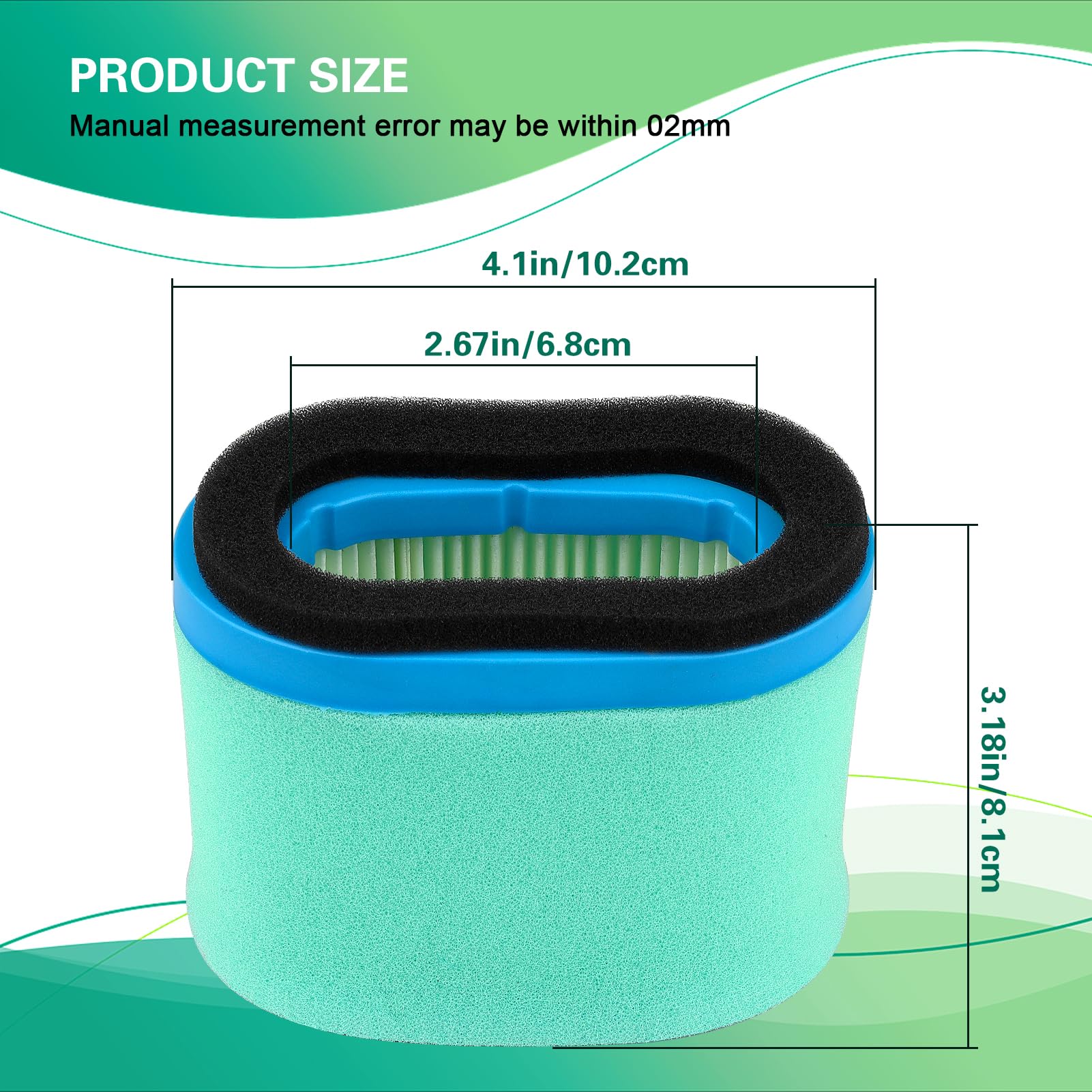 Luxuypon 1 PZ Filtro Aria Misura Per Briggs E Stratton 491588S 399959 491588 Quantum Serie 625 650 Falciatrici Parti Briggs Filtro Aria Moto Parte