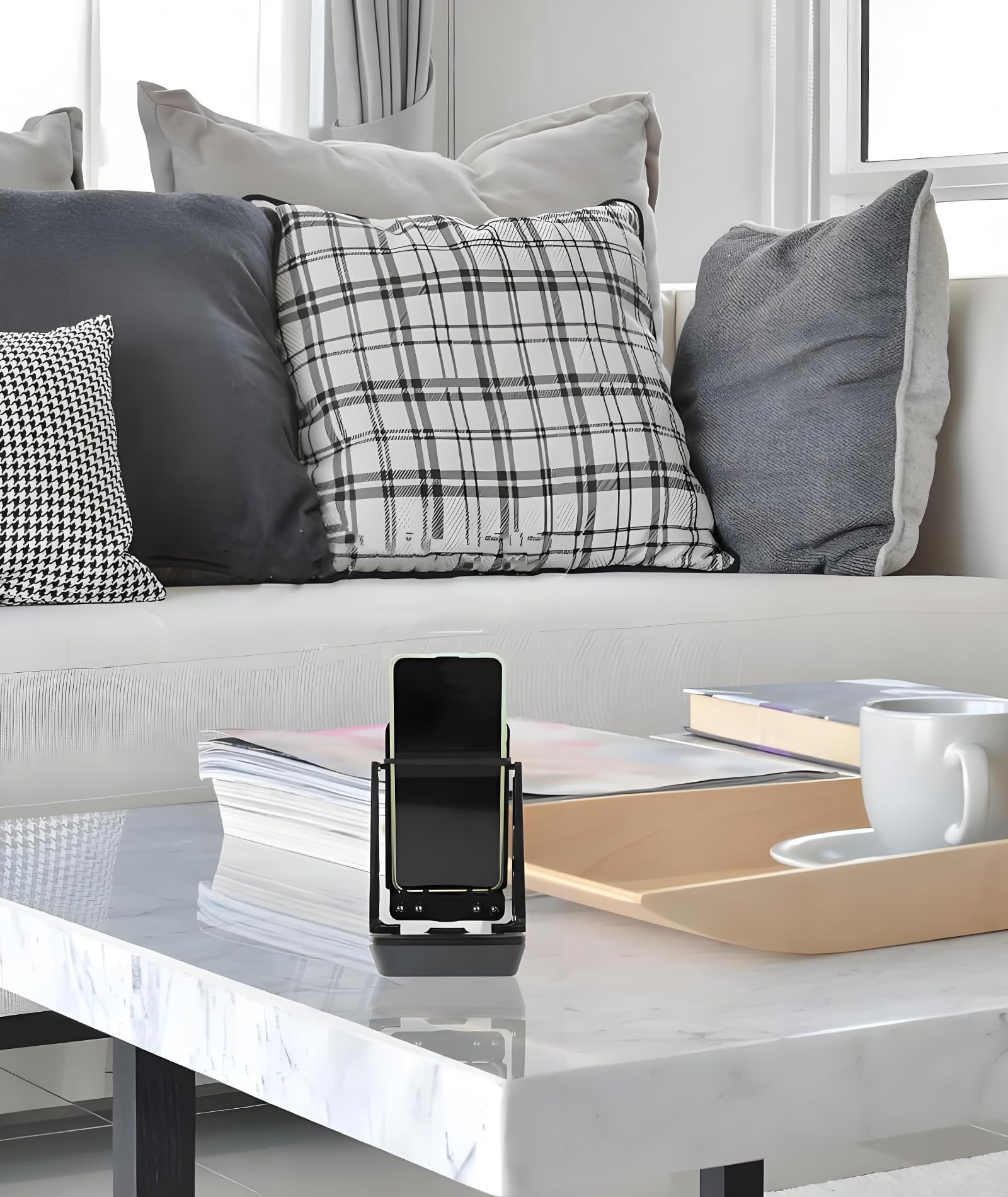 Pedometer Step Counter,Step Counter Device,Step Counter,Can Accommodate 2 Phones Can be Used as a Phone Holder,Suitable for Earning Walking Steps on Smartphones - Image 5 thumbnail