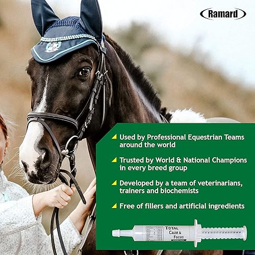Miniatura 10 de Ramard Total Calm and Focus Prime  Nutritional Syringe for Horses - Equine Tension Relief - Vitamin B  Magnesium Horse Aid for Race  Training -