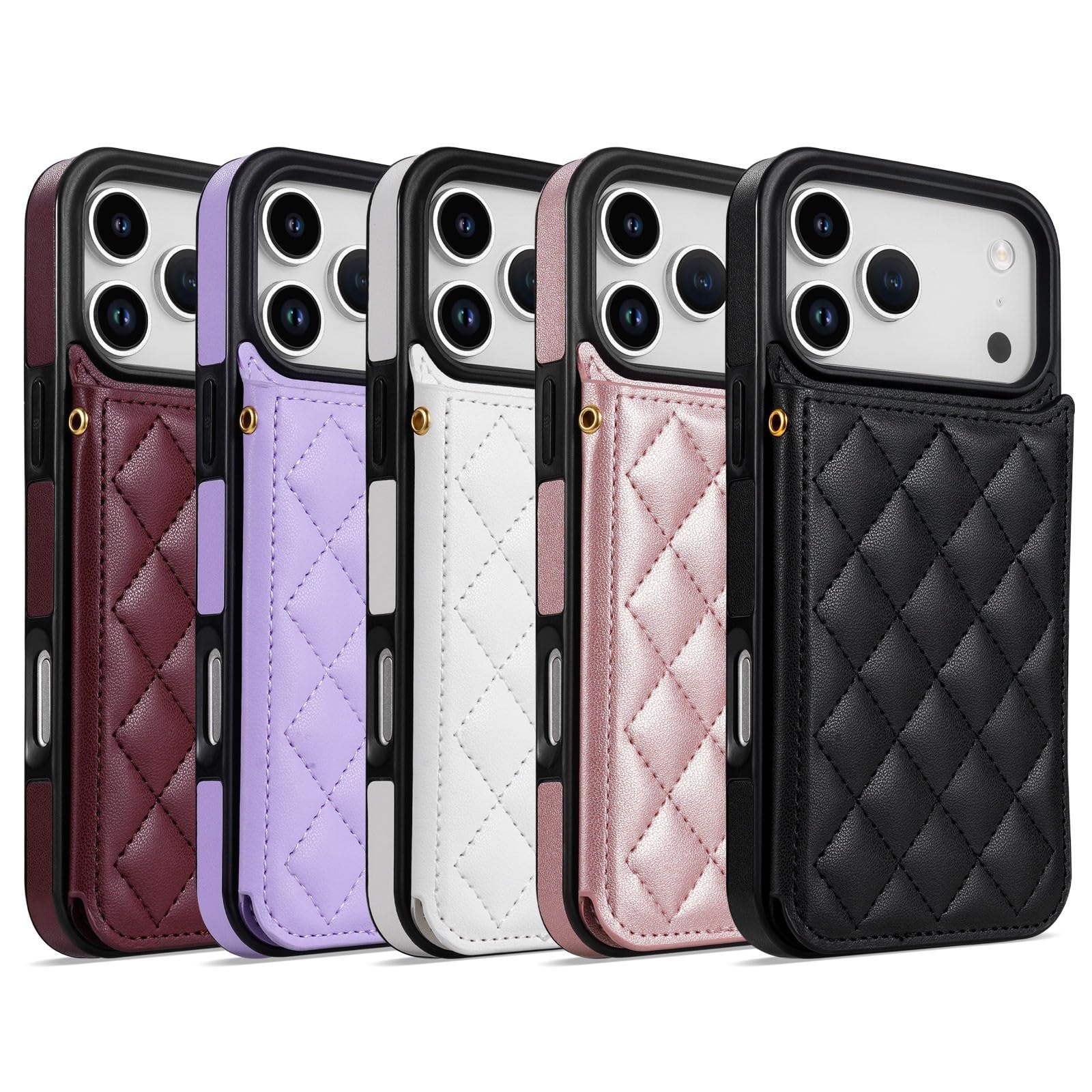 Generic Custodia compatibile con iPhone 13 (colore oro rosa) Custodia a libro in pelle con cinturino in pelle