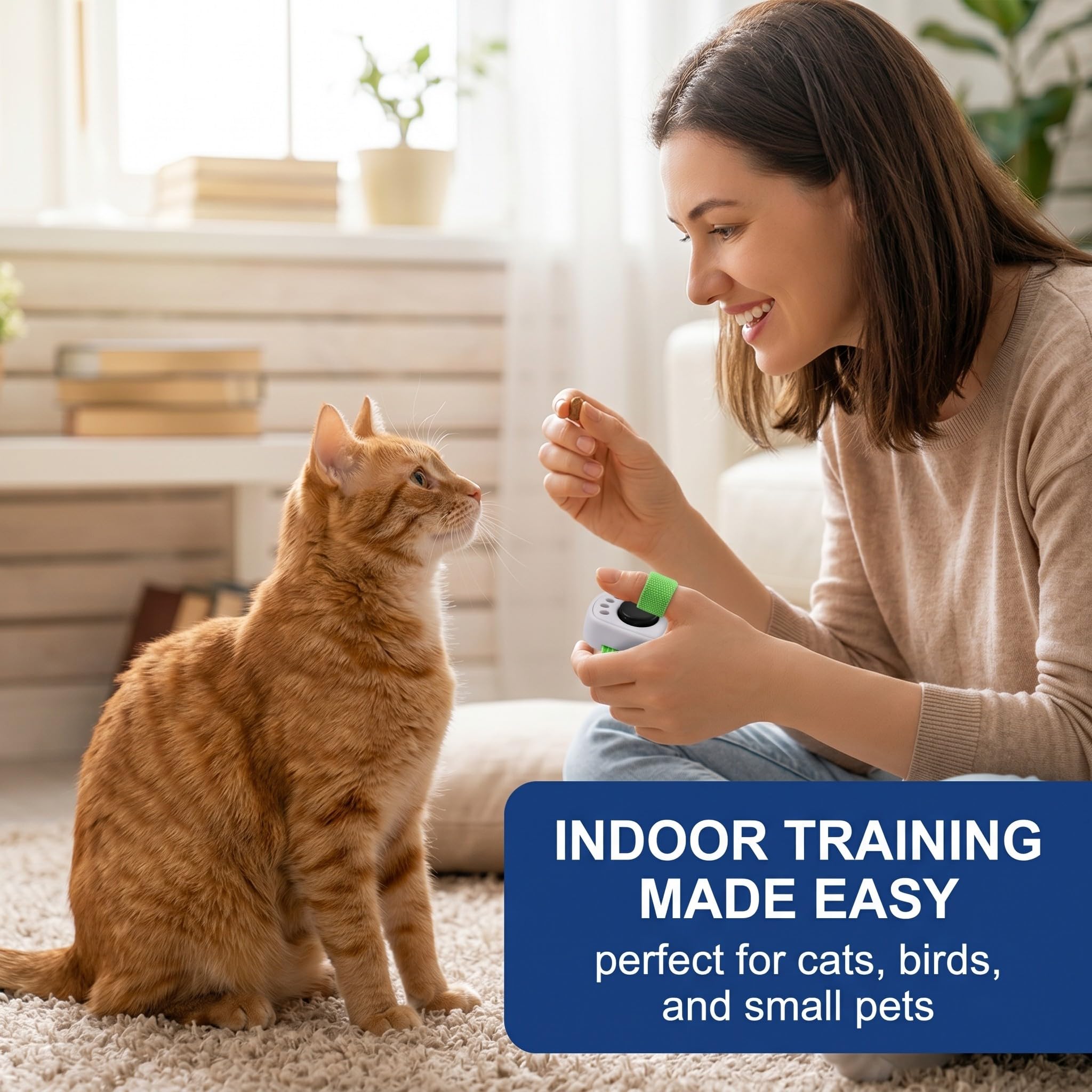 GXGM 3 Pezzi Clicker per Cani e Gatti con Anello per Dita Pratico Accessorio per Addestramento Set Clicker per Cani addestramento, Gatti e Cavalli, Pratico e Compatto
