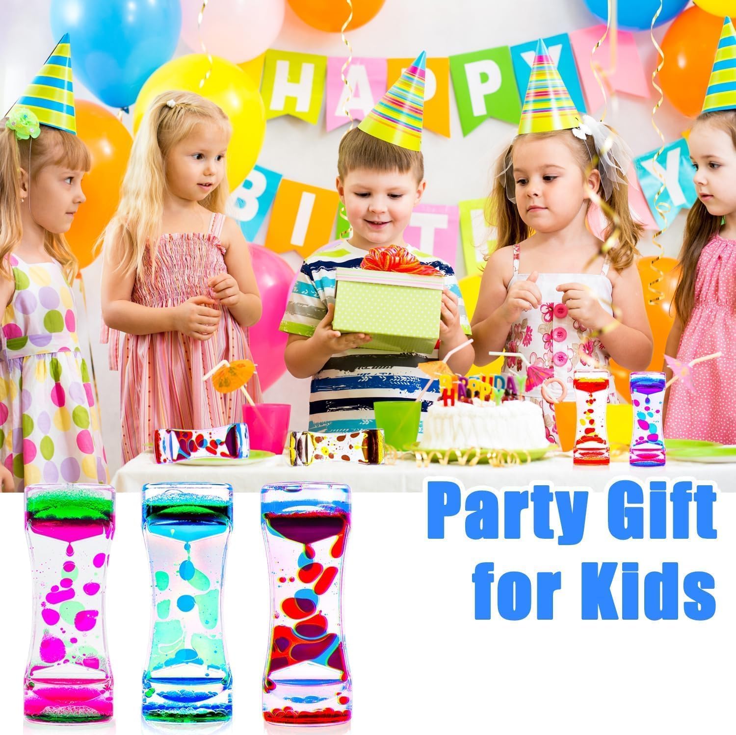 6 Pcs Liquid Motion Bubbler Sensory Toys, Liquid Timer AnxietyCalming Toys for Kids Adults, Party Favors, Classroom Prizes Easter Birthday Gift for Kids - Image 7