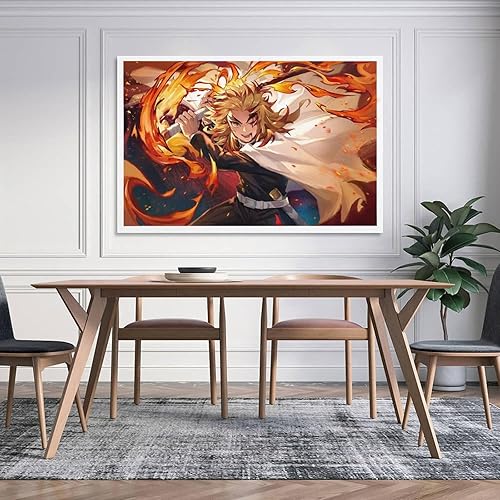 Miniatura 5 de Póster de anime Rengoku - Lienzo decorativo para pared, pinturas de papel tapiz de Rengoku, decoración de sala de arte, decoración de oficina, P-4,