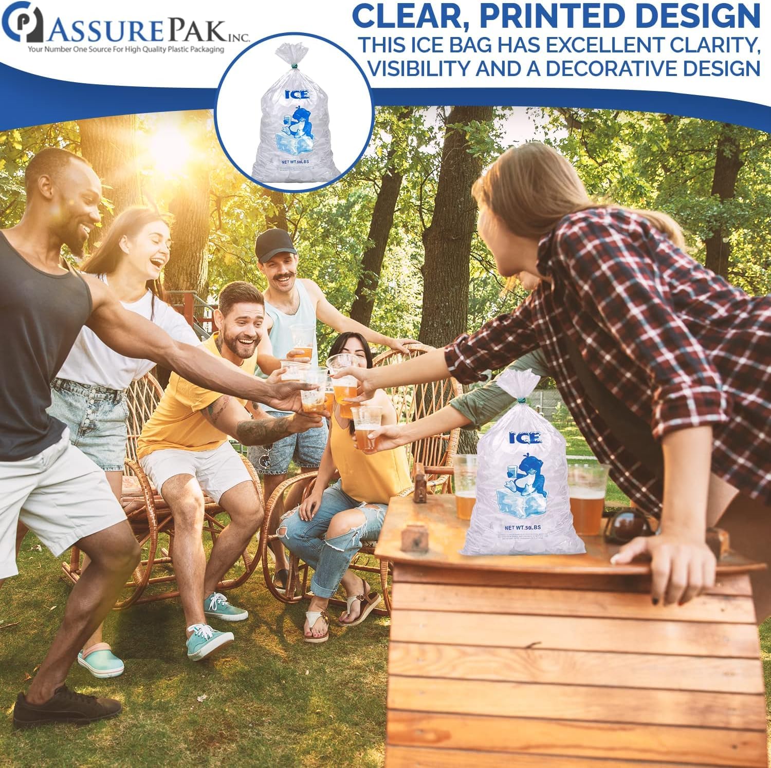 Transparente Kunststoff-Eisbeutel, 22,7 kg, 250 Beutel pro Packung, 45,7 x 91,4 cm, 3 mm dick, praktische Großpackung für Eisaufbewahrung und mehr