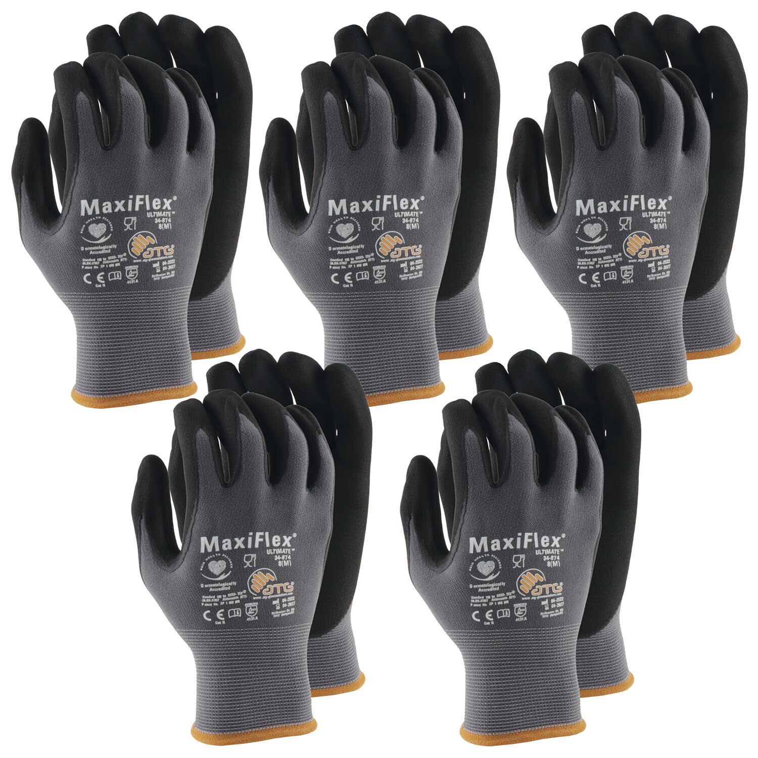 ATG Schutzhandschuh Maxiflex®Ultimate 34-874 Größe 8, schwarz EN388, Kategorie II Inhalt: 5 Paar Baumarkt