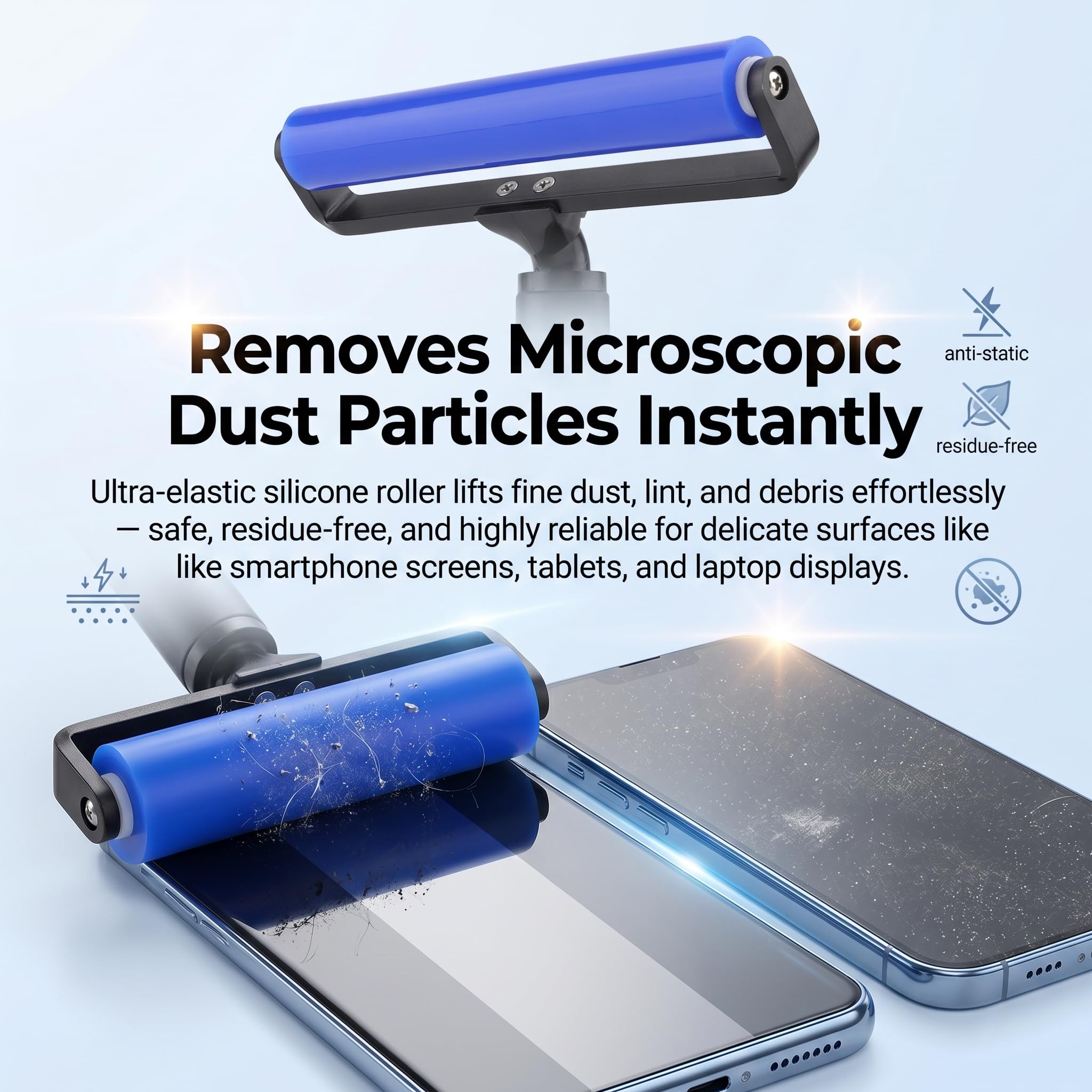 12 Inch Silicone Manual Roller Anti-Static Cleaner Tool,Unde -3