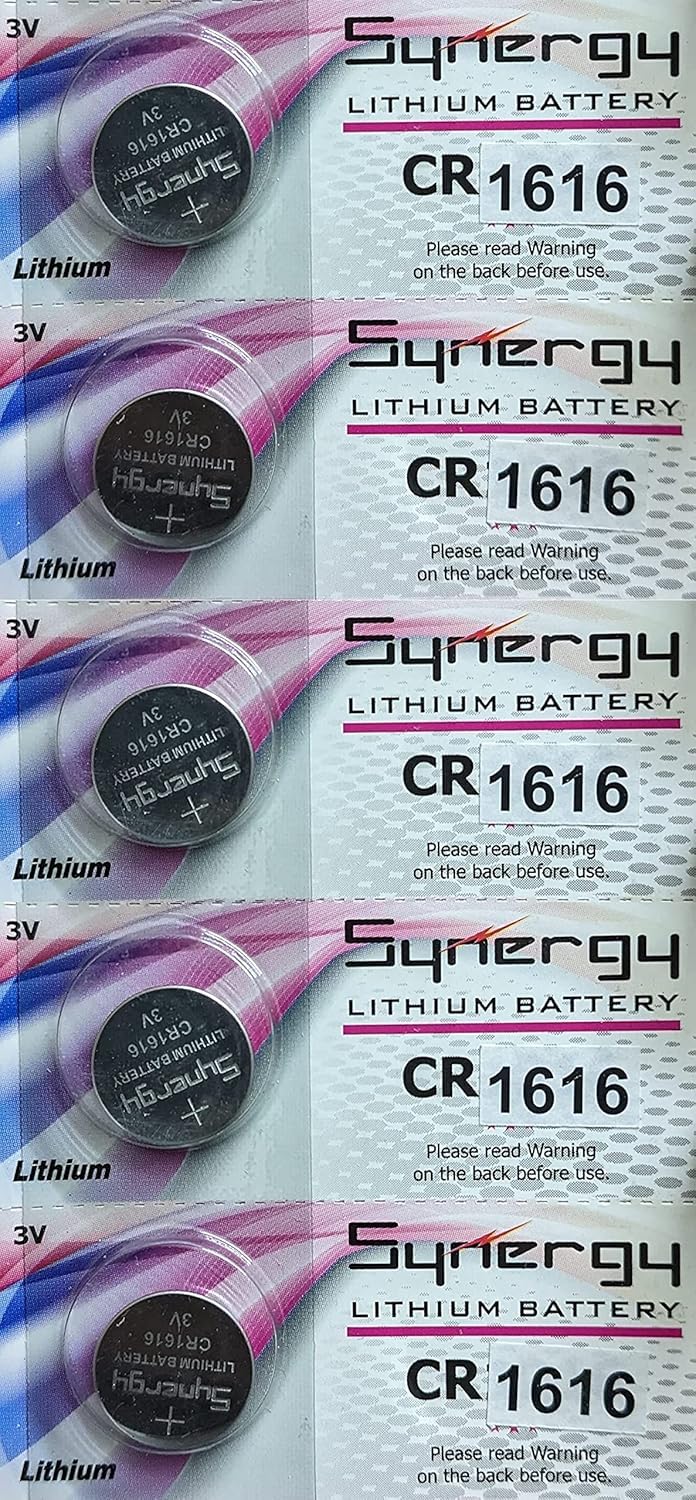 Synergy CR1616 Lithium Coin Type Batteries for Watch and Calculator - Pack of 5 Batteries-image-8