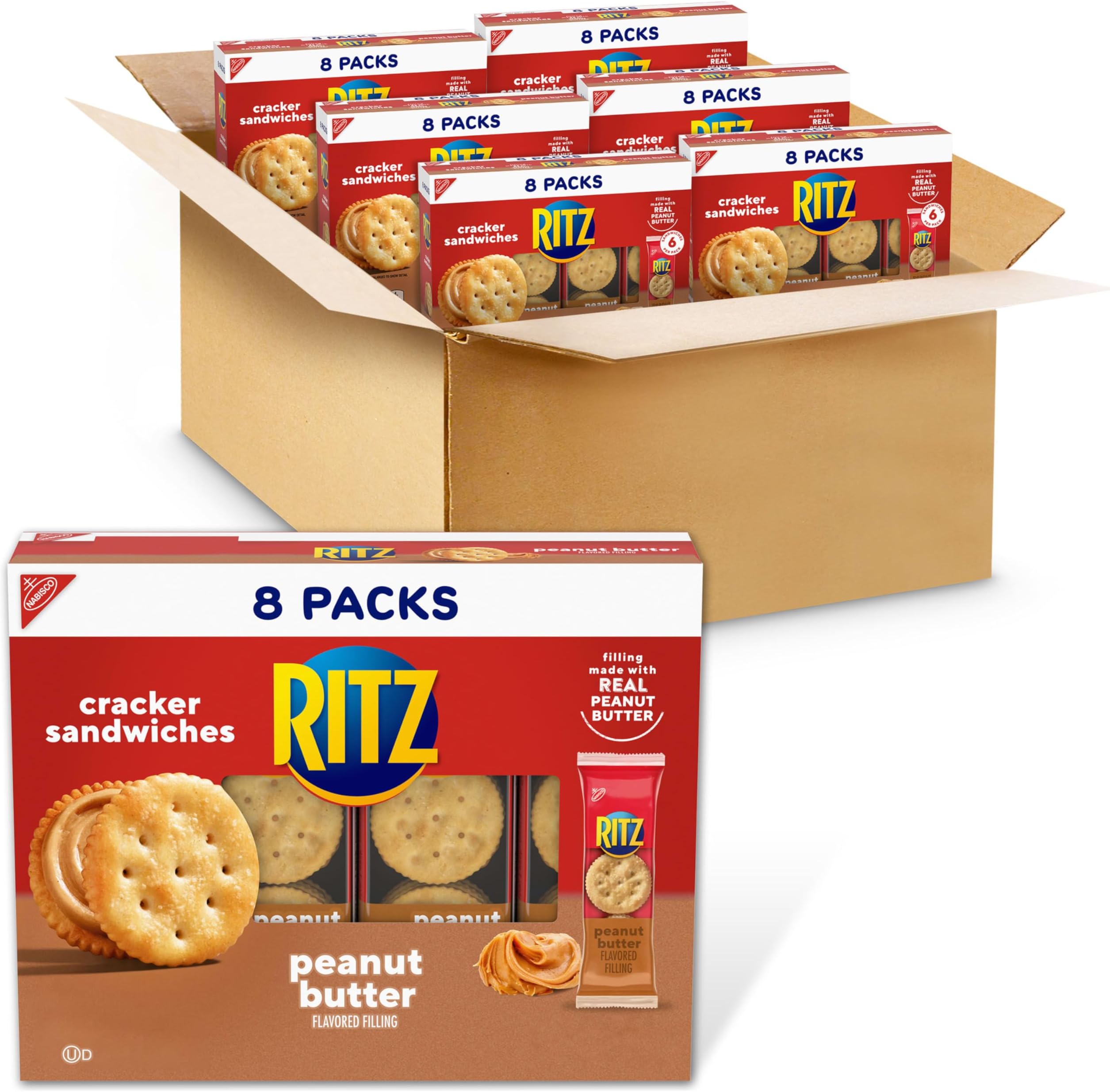 Peanut Butter Sandwich Crackers - 48 Packs (6 Boxes) by Ritz