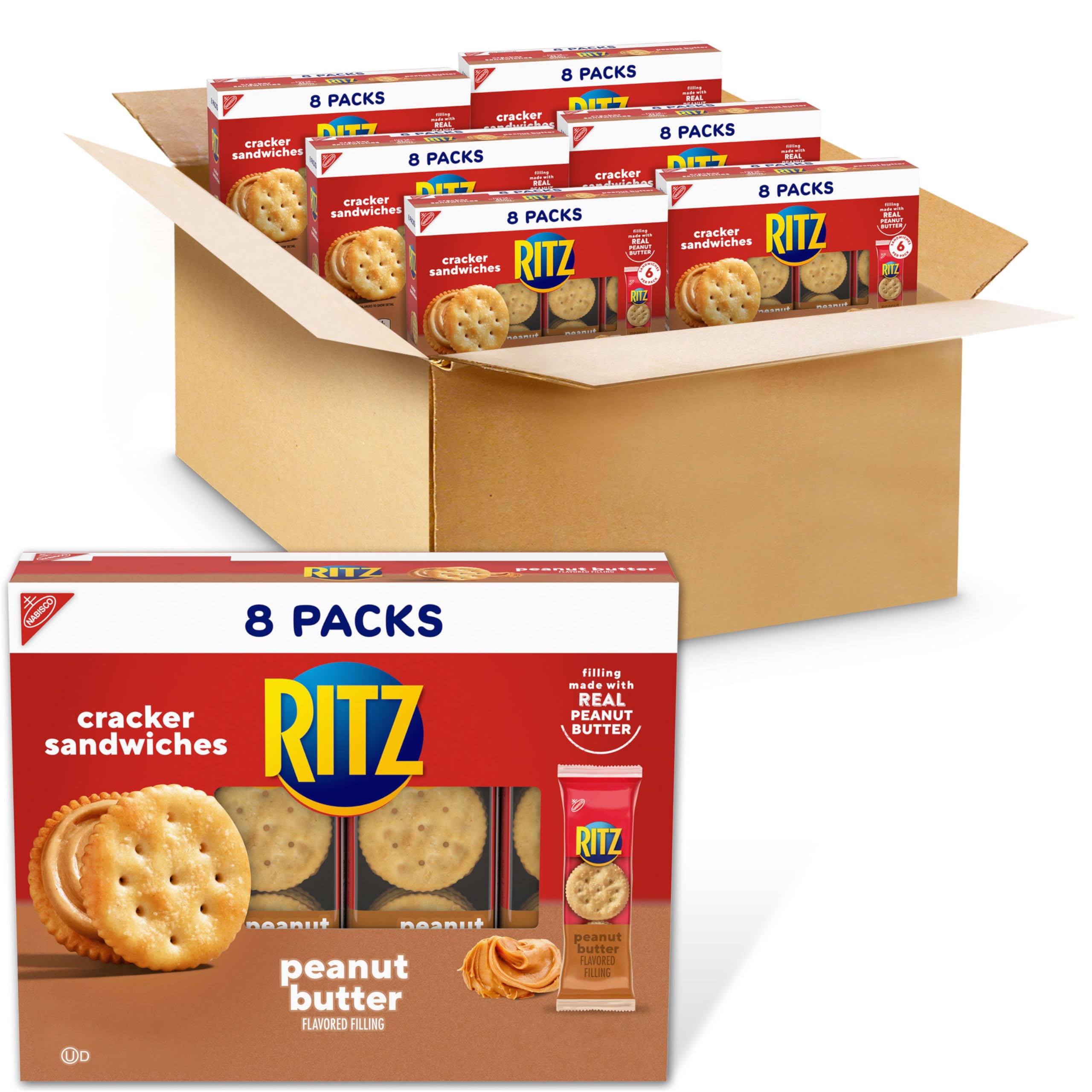 Peanut Butter Sandwich Crackers - 48 Packs (6 Boxes) by Ritz