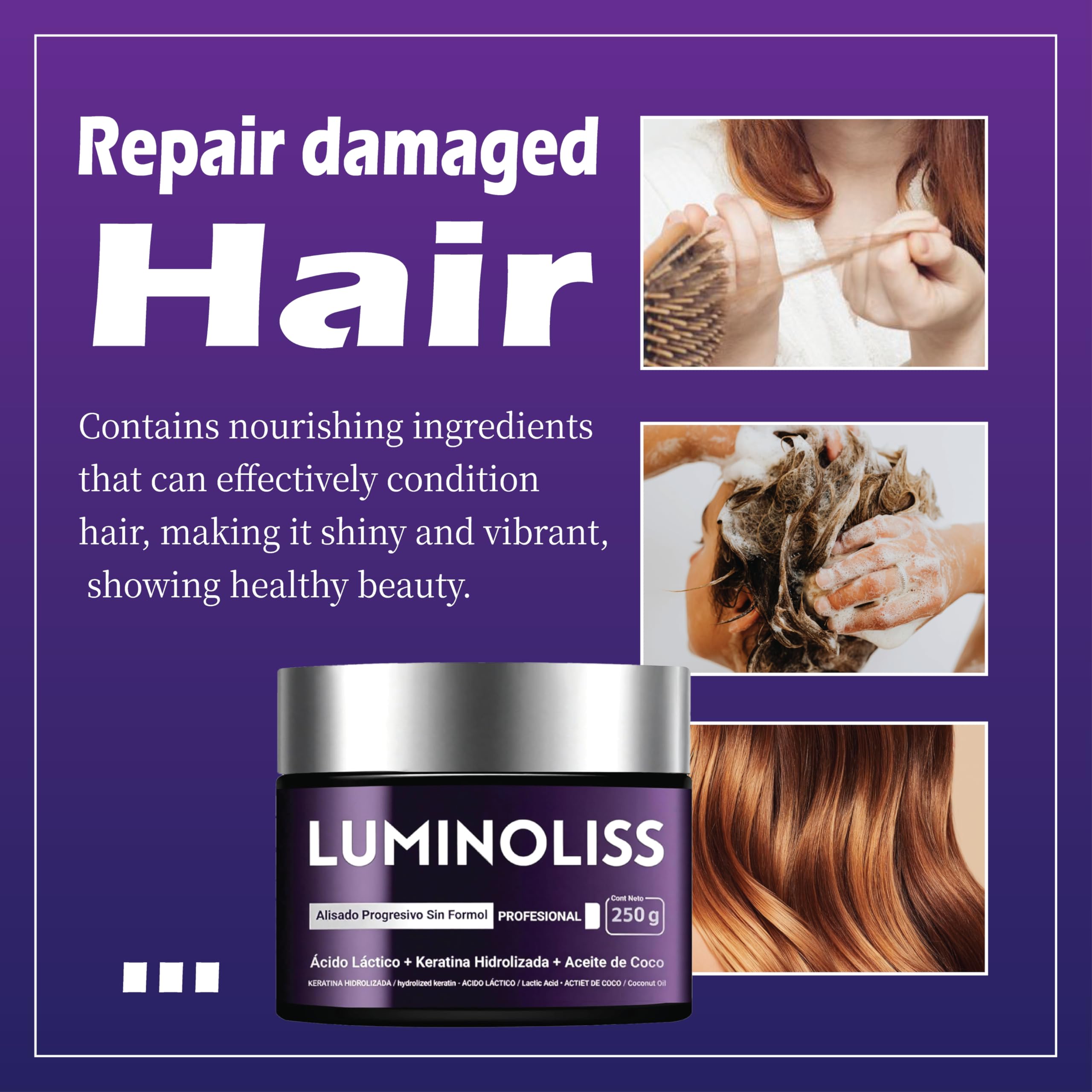 Alisado – Hair Smoothing Cream | Keratin Treatment for Frizz Control & Natural Silkiness | Restores Shine & Manageability - 1PC