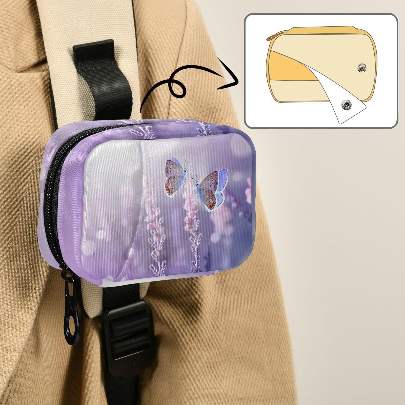 Amazon.co.jp: ピルケース 携帯用 薬ケース 蝶々 バタフライ 花柄