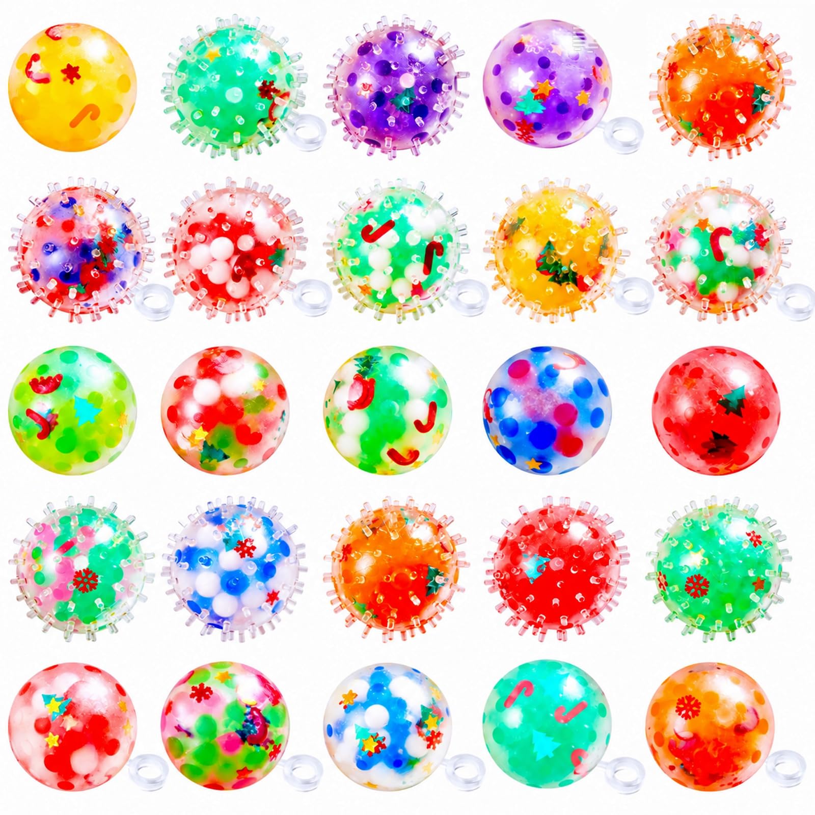 KIDRENFUN 24 PCS Christmas Party Bag Fillers Kids - Christmas Squishy Fidget Toys Strees Balls, Squishies for Kids Stocking Fillers Eve Box Filler, Class gifts Xmas Party Favours — image 1