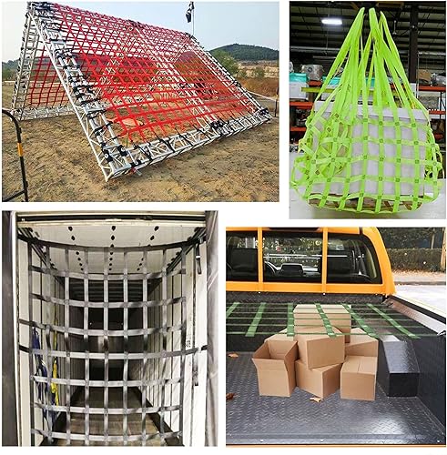 Miniatura 8 de DREAMOSA Escalada de red de carga, tamaño personalizado, escalera de cuerda para pared de escalada para niños, accesorios de columpio de interior,