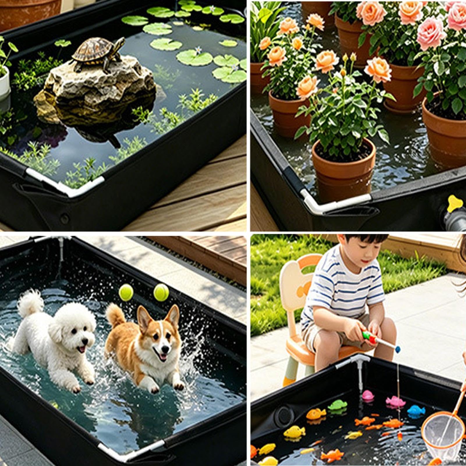 Cassetta per Sabbia Pieghevole Piscina per d'Acqua e Pesca con Tubo di | Sabbiera Portatile Ripiegabile Viaggio, Giardino, Spiaggia, Bambini, Interni, Camper, Campeggio, Casa